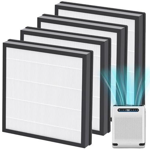 Replacement Air Purifier Filters for FreAire HAP605 HAP607 - 4 Pack, White, Original