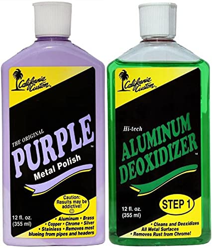 Metal Polish & Aluminum Deoxidizer Kit - Safe for Cars, Boats & Jewelry