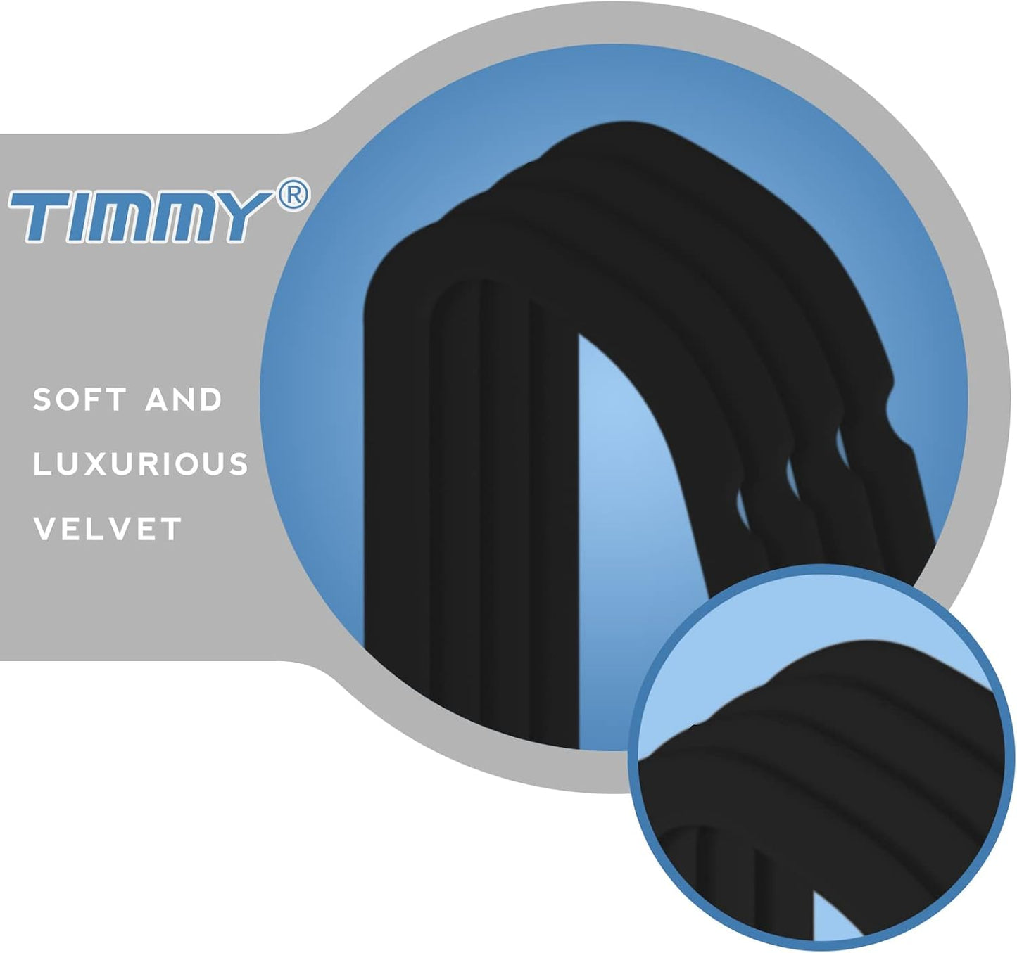TIMMY Premium Velvet Hangers - Heavy-Duty Non-Slip Black Hangers for Coats & Suits | Space-Saving Pack of 50