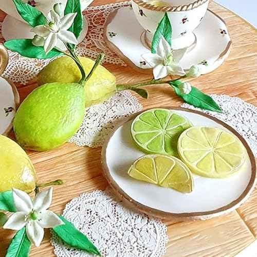 Pinecone Chocolate Molds, Pinenut Winter Foliage Lemon Slice Silicone Fondant Molds, Holly Leaf Lemon Candy Molds for Christmas Cake Decoration Cupcake Topper Gummy Plaster Clay Resin Set of 5