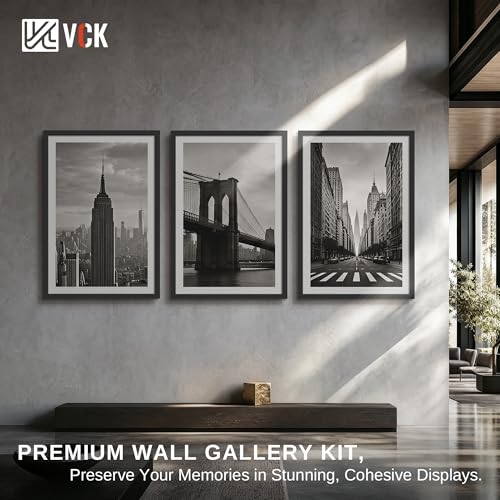 VCK 18x24 Black Solid Wood Poster Frames 3 Pack - Wall Decor