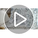Semi Sheer Jacobean Floral Curtain Set - Blue Grey 52"W x 84"L, Pack of 2