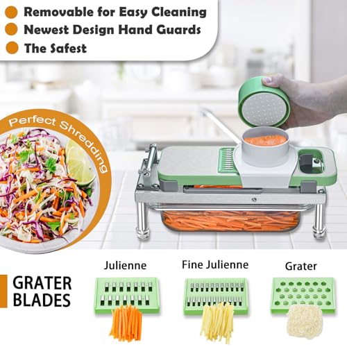 Vegetable Chopper with 10 Blades - Food Processor for Onion Potato & Veggie Slicing