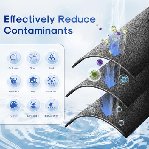 ICEPURE 10" x 4.5" Whole House Sediment & Carbon Water Filter 2 Pack, Odor & Contaminant Removal