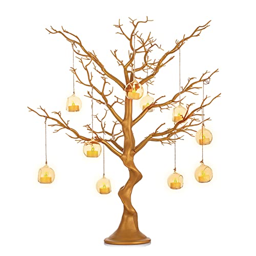 NUPTIO Gold Christmas Tree - 2.5ft Artificial Tabletop Tree for Holiday Decor