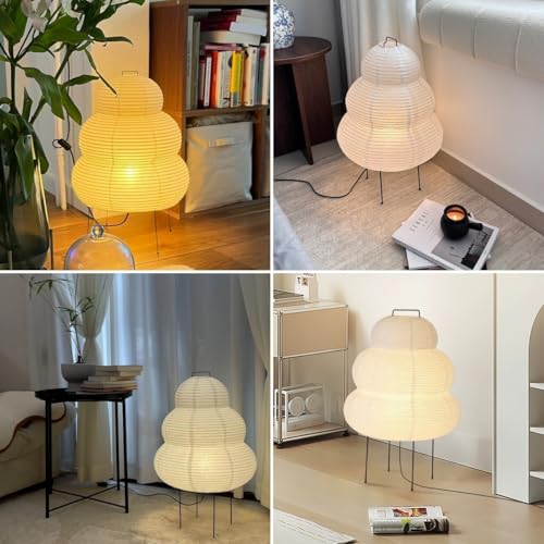 CMHSYTKE Noguchi Style Akari Floor Lamp 15.8x26in Rice Paper Lantern for Cozy Home Decor
