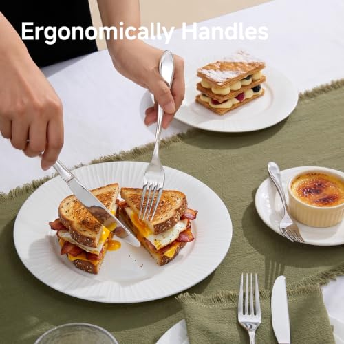 60-Piece Silverware Set Service for 12 - Heavy Duty Stainless Steel Flatware