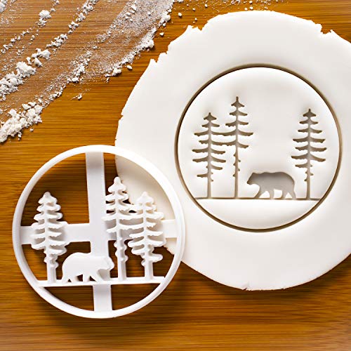 Set of 2 Bakerlogy Forest Animal Cookie Cutters – Moose & Bear, 3"