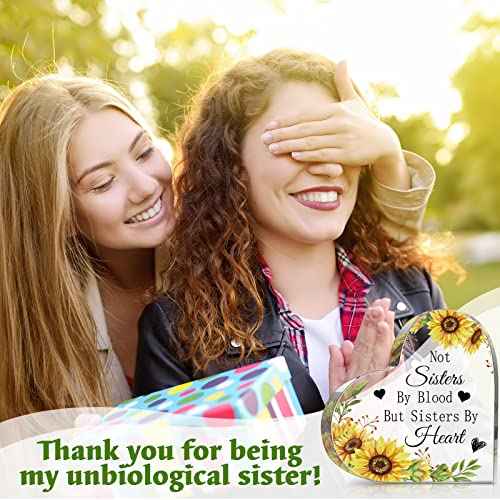 Thank You Gifts for Friends Friendship Gifts Friend Birthday Presents Acrylic Heart Keepsake Appreciation Decorative Signs Plaques for Women Men Sister Friends Bestie Coworkers Desk Decor(Heart)