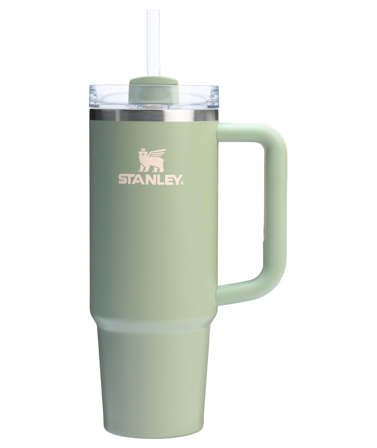 STANLEY Quencher H2.0 Tumbler with Handle and Straw 30 oz | Flowstate 3-Position Lid | Cup Holder Compatible for Travel | Insulated Stainless Steel Cup | BPA-Free | Lichen