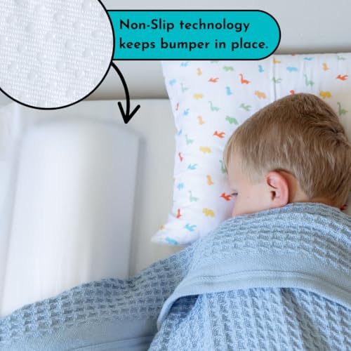 Toddler Bed Bumper Guard - Soft Foam Safety Bed Rail for Twin Full Queen King - 2 Pack
