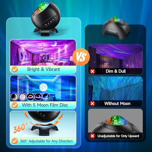 One Fire Northern Lights Galaxy Projector Black - 7-15 Year Old Boy Birthday Gift