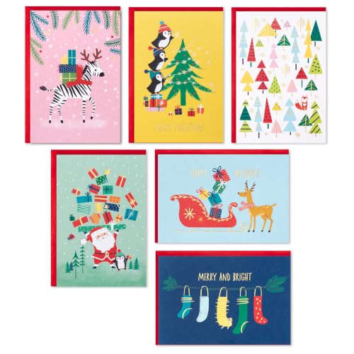 Hallmark Christmas Cards with Envelopes Assorted 24-Pack Merry & Bright