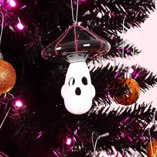 Alupssuc 70pcs Clearance Halloween Tree Ornaments Set,Multiple Patterns Shatterproof Plastic Hanging Balls Decorations with Rope for Indoor Outdoor Halloween Party,Black & Orange & Purple