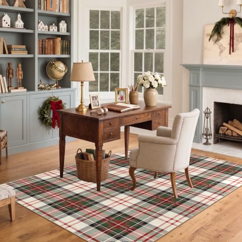 Christmas 4x6 Covered Outdoor Patio Rug - Washable Front Door Mat