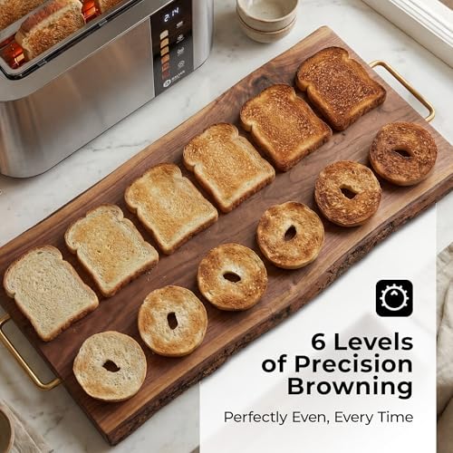 Balter 4-Slice Wide Slot Toaster with Bagel Function, Stainless Steel - Variation: Stainless Steel / 4 Slices