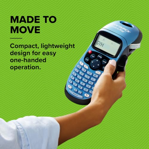 DYMO Label Maker Machine with 3 Tapes - Silver Handheld Label Printer for Home & Office Organization