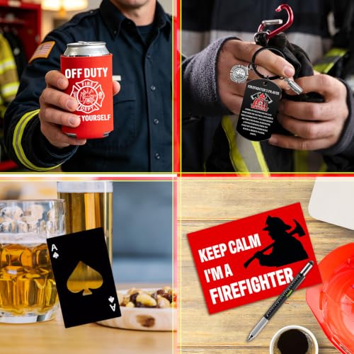 Firefighter Gifts Set with Mug, Hat, Socks, Plaque & Keychain for Men Women