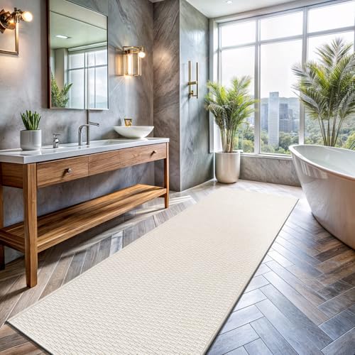 Lena Rug 2x7 Indoor Outdoor Jute-Style Rug - Washable Natural Fiber Runner for Living & Patio