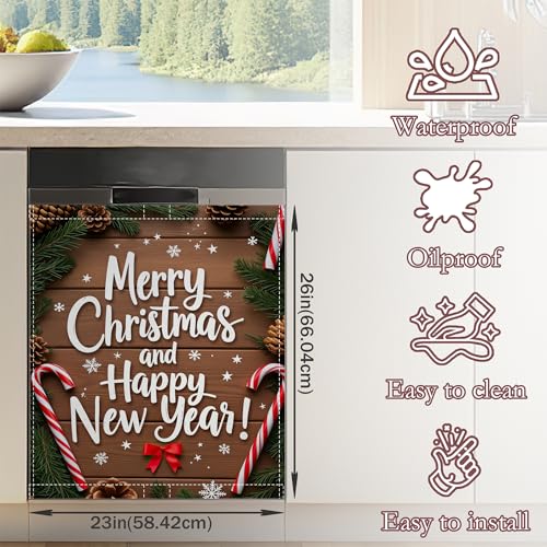 Christmas Snowflake Magnetic Dishwasher Cover 23x26 Inch - Gearsly
