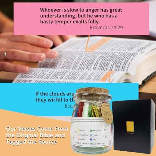 Bible Verse Jar,christmas decorations,christian gifts for women,gifts for women birthday unique,bible study supplies.Read Me When Scripture Prayer Cards for Emotions and Feelings
