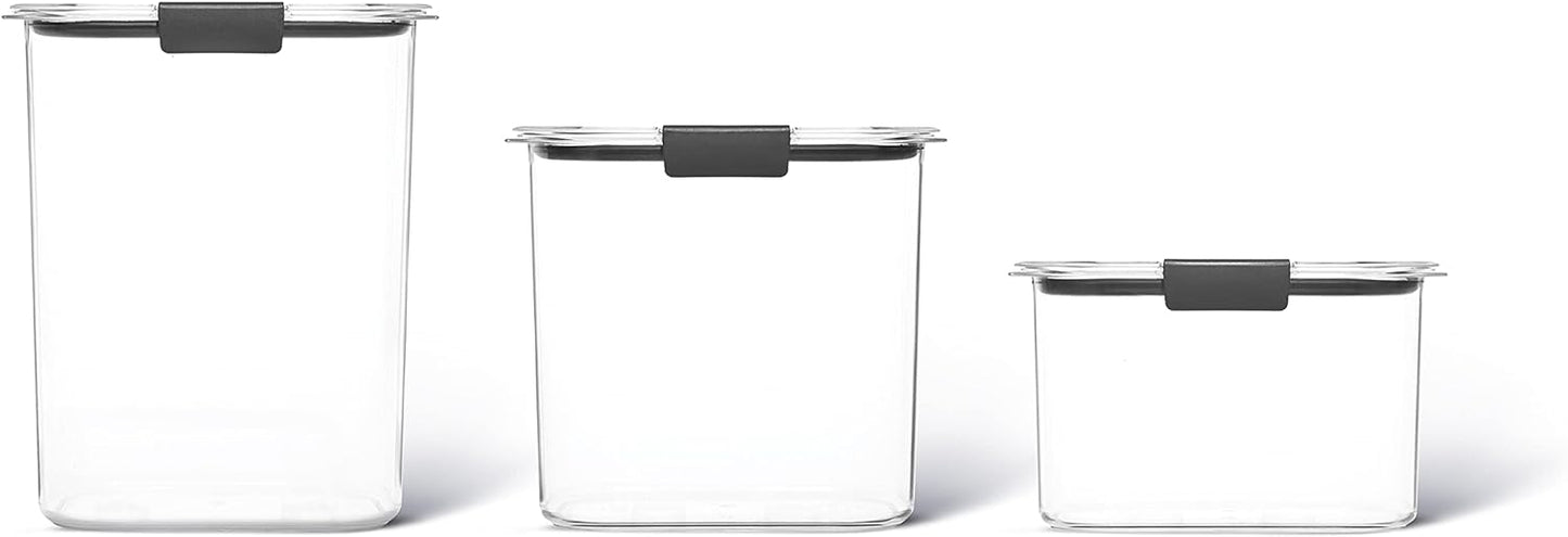 Rubbermaid Brilliance Food Storage Set - 3 BPA-Free Containers with Lids | Clear, 6-Piece Set