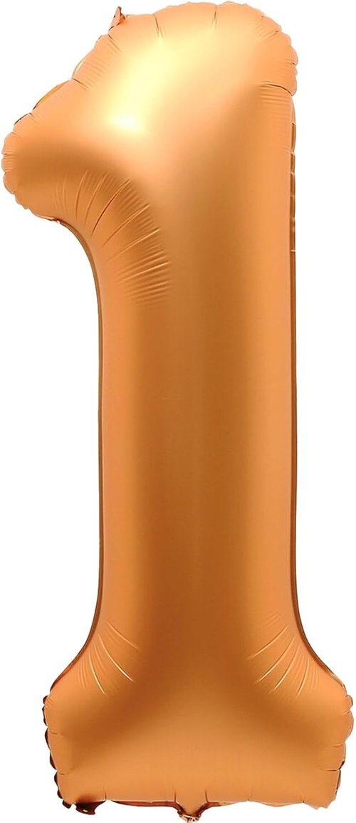 40-Inch Orange Foil Number 1 Balloon by [Brand Name] - Perfect for First Birthday, Graduation & Celebrations