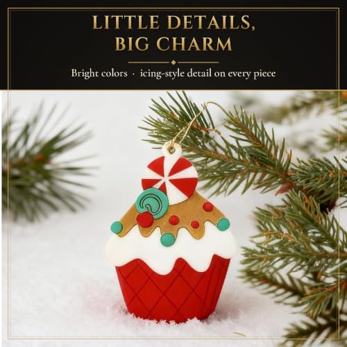 16 Pcs Gingerbread Man Ornaments for Christmas Tree – Soft PVC