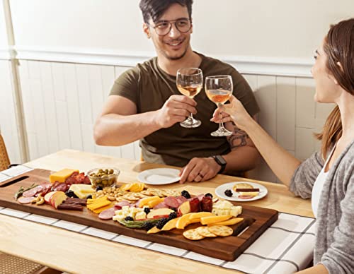 Home Beets Dark Acacia Serving Board 36x12 Inch Rectangular Cheese Platter