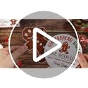 GlikCeil Gingerbread Style Christmas Tiered Tray Decor Set - Rustic Wooden Signs, 20 Pieces