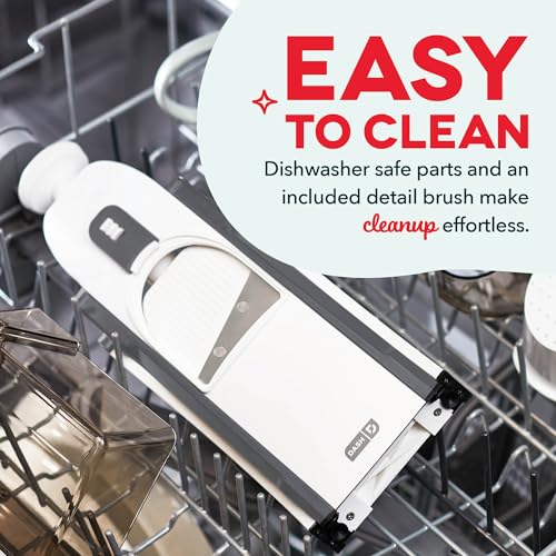 DASH Safe Slice® Mandoline Slicer Gray 30+ Presets, Foldable Food Prep Tool