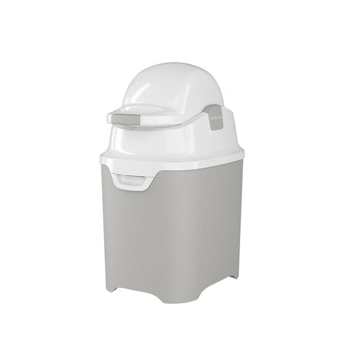 Foundations Mini Diaper Pail - Airtight, Odorless Disposal for Up to 30 Newborn Diapers | Gray