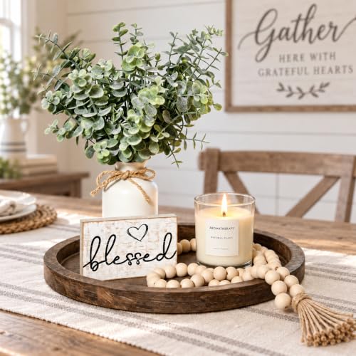 ZENLIV Brown Rustic Farmhouse Decor Set of 6 for Living Room