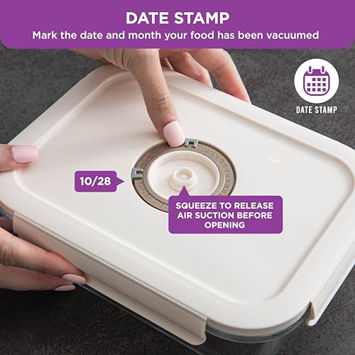 HOLDN’ STORAGE Vacuum Food Storage Containers Set of 9 with Electronic & Manual Pump