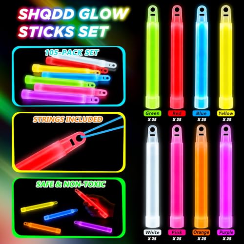 200Pcs Glow Sticks - 4 Inch Waterproof Glow-in-the-Dark Party Favors, Kids Safe Bulk Pack - Variation of THIS listing