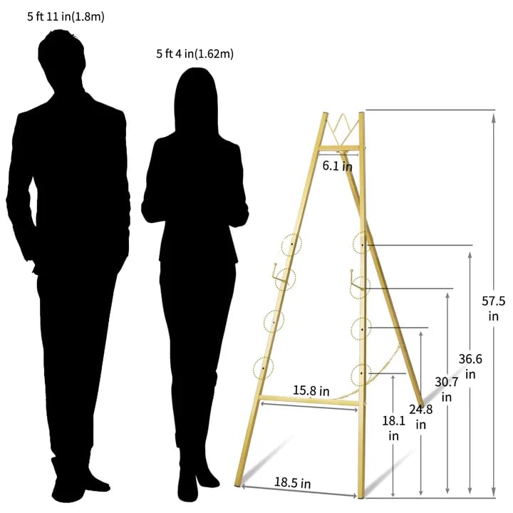 GRENTY Gold Easel Stand for Wedding Signs Art Displays & Event Signage - 57.5"