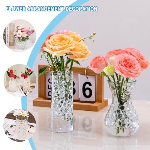 160,000 Clear Water Gel Beads for Centerpieces, Tansparent Vase Filler for Floating Candle, Christmas Decoration, Wedding Centerpiece, Floral Decorations, Soilless Planting
