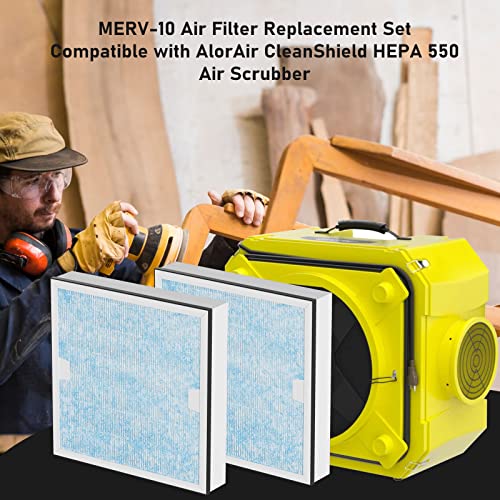 Carmerny 3 Pack HEPA & Activated Carbon Filter Replacement for AlorAir HEPA 550 Air Scrubber
