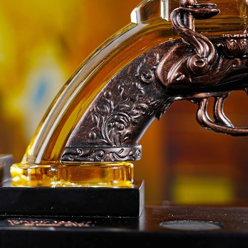 VYLPM Gun Whiskey Decanter Set with 4 Shot Glasses - Unique Home Bar Gift