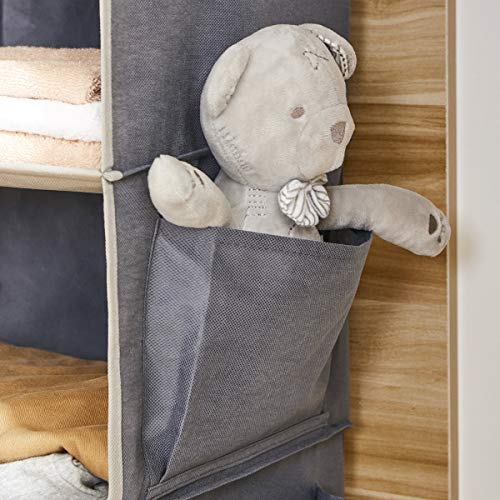 YOUDENOVA Hanging Closet Organizer 6-Shelf Storage Grey - 2 Pack