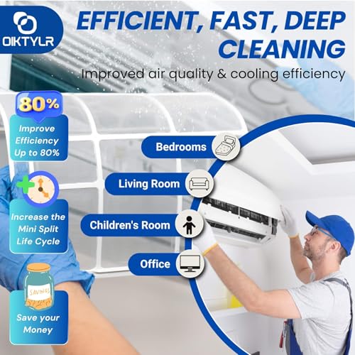 Oiktylr Mini Split Cleaning Kit with 2L Pressure Sprayer, Fits 38-48in