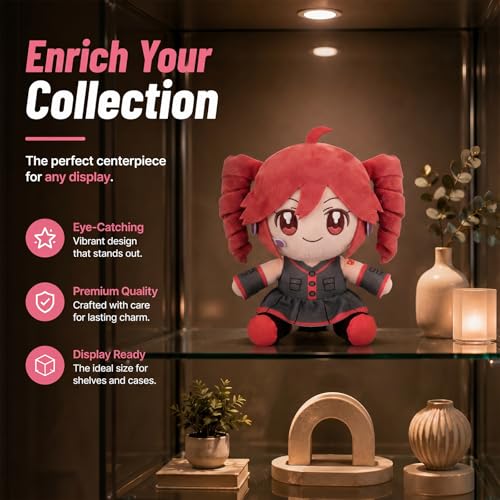 Collectible Pink Twin-Tail Girl Plush - 22cm Anime Soft Toy for Fans & Collectors