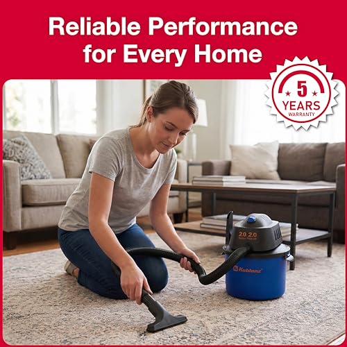 2 Gallon 2.0 HP Wet Dry Vacuum Cleaner for Home Garage Workshop Car Cleaning