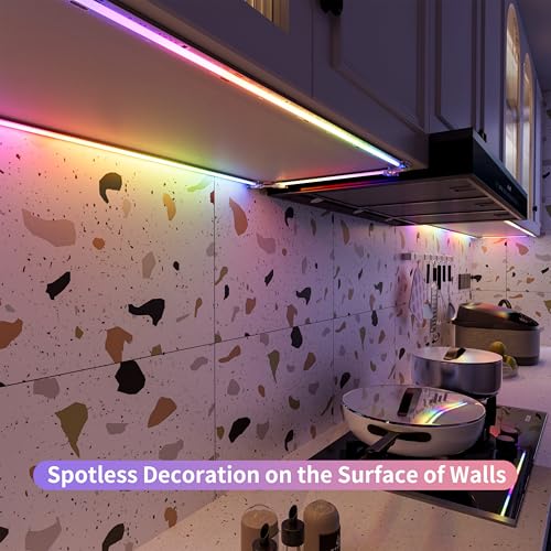 PAUTIX 32.8ft RGB Smart IC COB LED Strip Light - App Control, Music Mode, Multicolor Flexible Tape for TV & Bedroom
