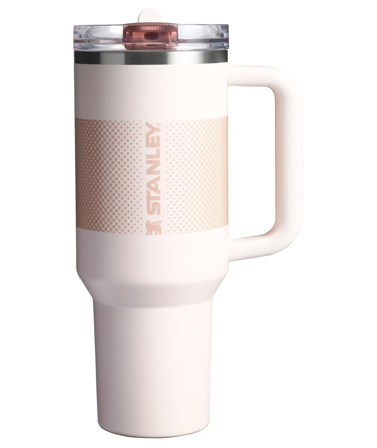 STANLEY Quencher ProTour Flip Straw Tumbler with Leakproof Lid 40 oz | Built-In Straw and Handle | Cup Holder Compatible for Travel | Insulated Stainless Steel Cup | BPA-Free | Rose Quartz Fade