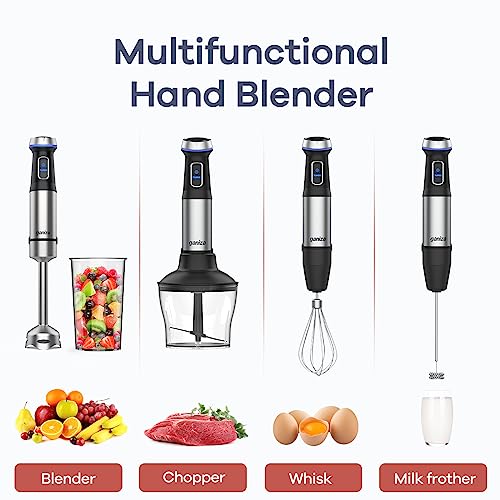 Ganiza 5-in-1 Immersion Blender Hand Blender 1000W Max Power - Black