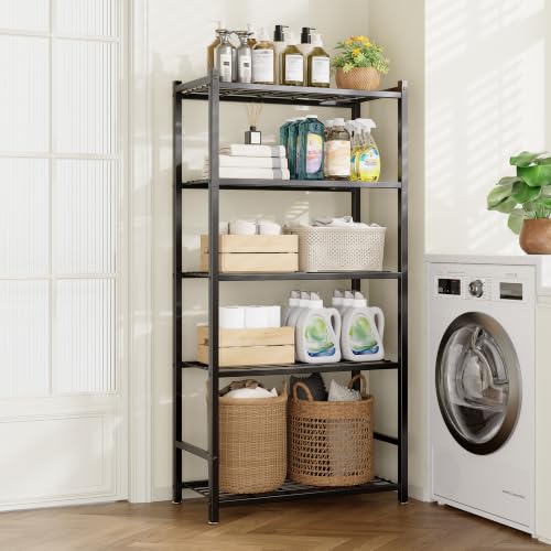 Storage Shelves, 5-Tier Metal Shelving Unit with 120 lbs Per Shelf,