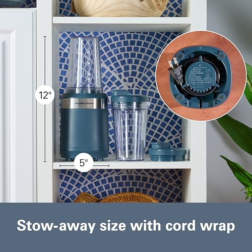 Hamilton Beach Portable Blender for Smoothies - 2 Travel Jars, 400W Personal Blender