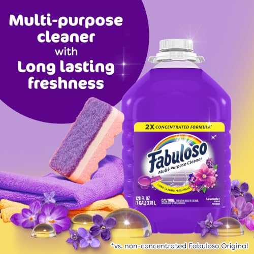 Multi-Purpose Floor Cleaner with Lavender Scent - 128 fl oz, No Rinse, 2X Concentrated