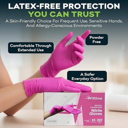 Medium Pink Nitrile Disposable Gloves 3 Mil Medical Exam Powder Free - 1000 Count